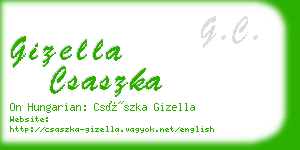 gizella csaszka business card